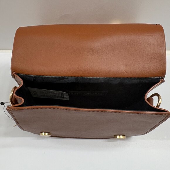 Leather Jacket Shaped Crossbody Bag/ Faux Fur & Leather Coat Purse - Brown NWT - Picture 9 of 9